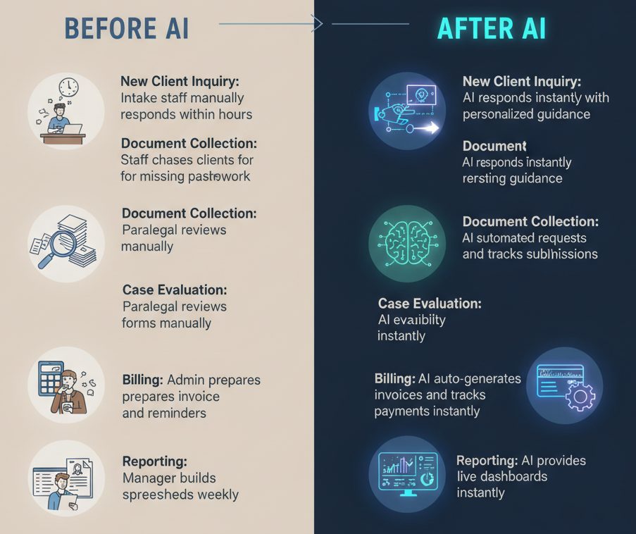 Before and After AI